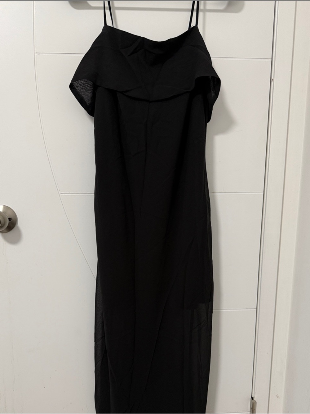 H&M Black Maxi Dress with Spaghetti Straps